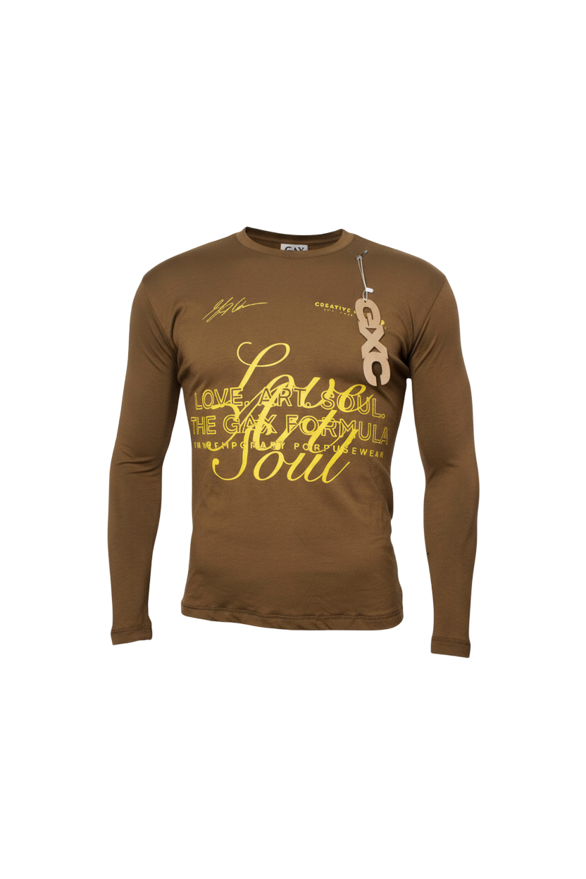 Fitted Creative Workers – Marrón / Serigrafía amarilla