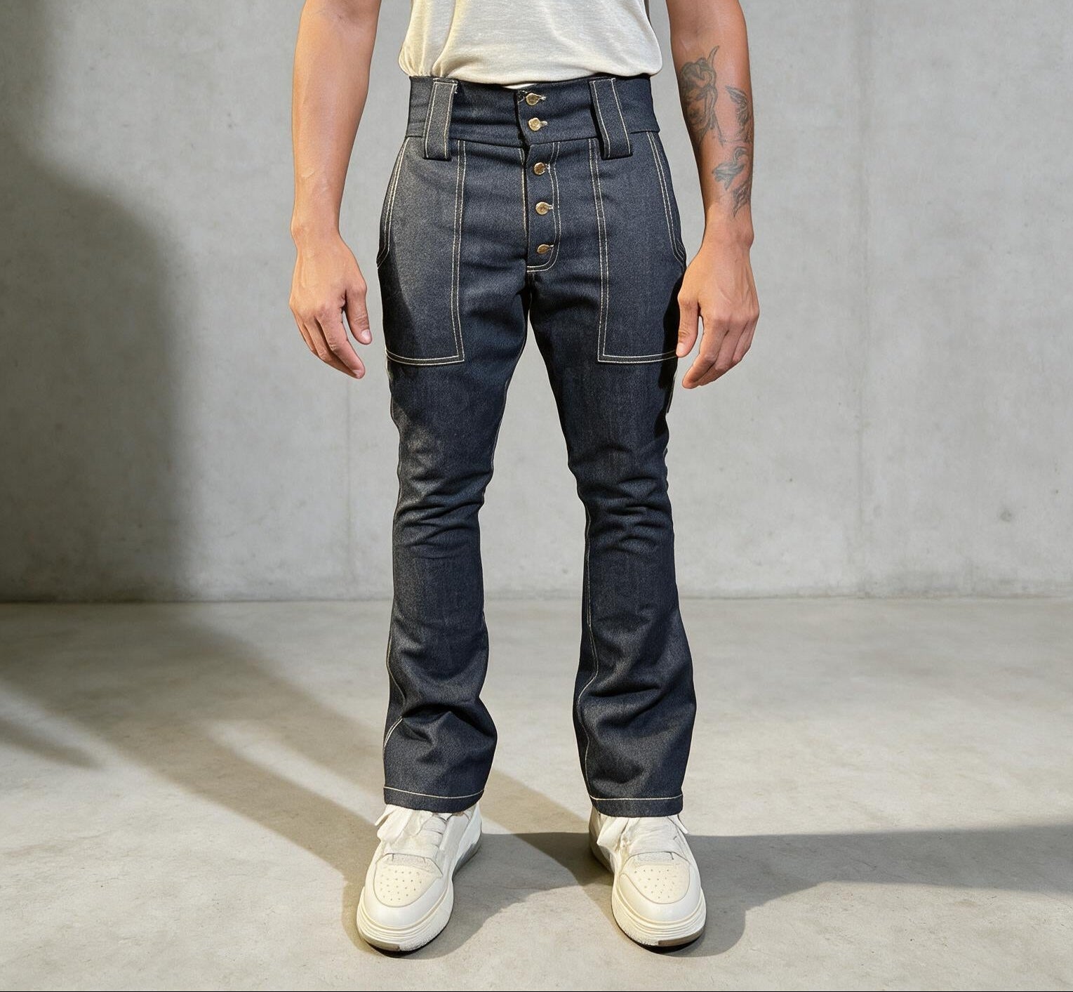 GAXCO Bootcut Raw Denim Pants — Designer Jeans | Limited Denim Capsule