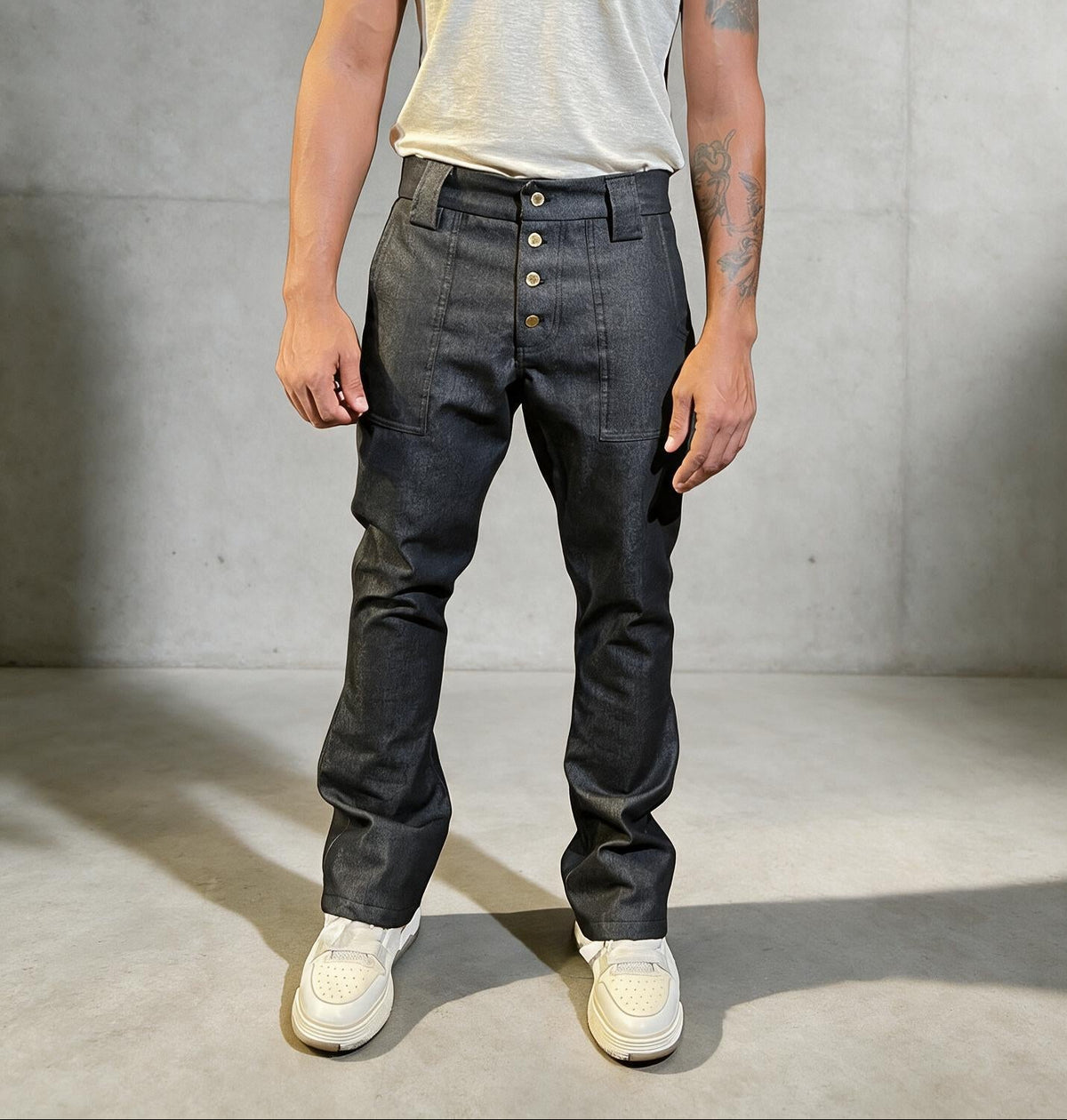 GAXCO Cowboy Bell Bottom Denim Pants — Designer Jeans | Limited Denim Capsule