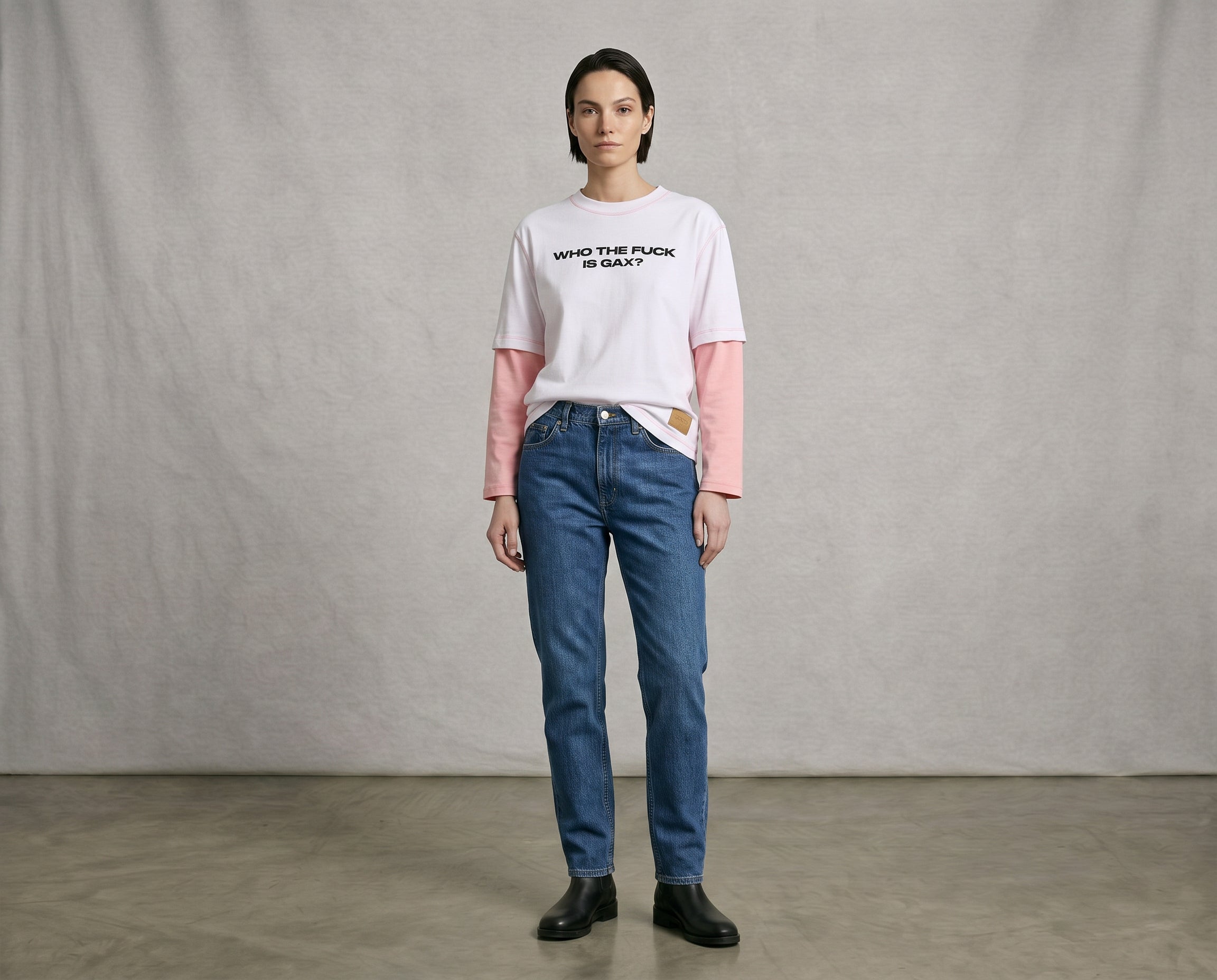 GAXCO “Who the Fuck Is GAX” Layered Long Sleeve Shirt